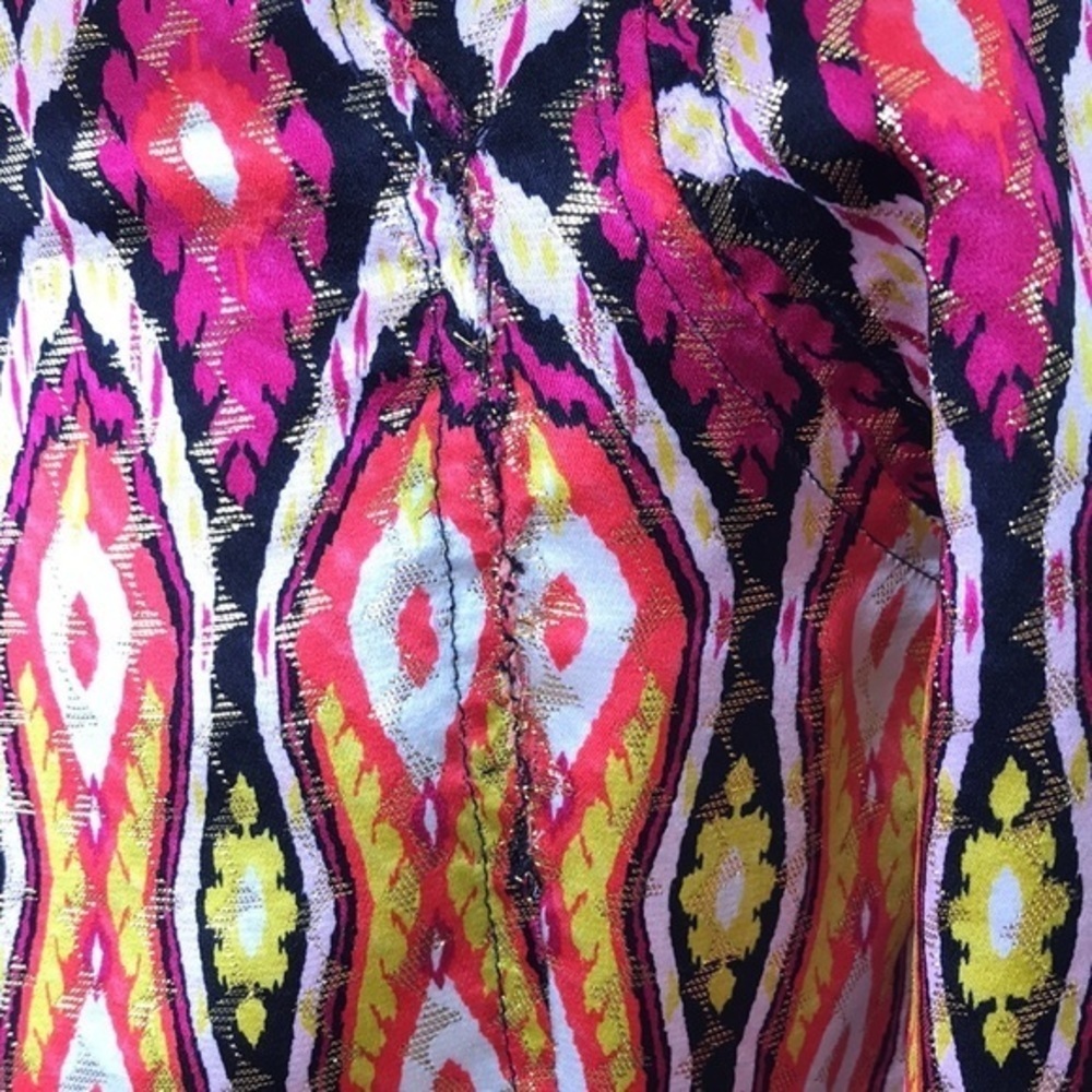 TORY BURCH Lisa Ikat Silk Voile Tunic Blouse sz 2 - Picture 12 of 12